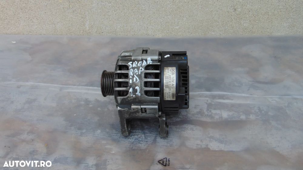 Alternator Skoda Rapid,Polo,Fabia2 Ibiza 1.2 benzina 90A An 2013 COD 03D903025J - 1