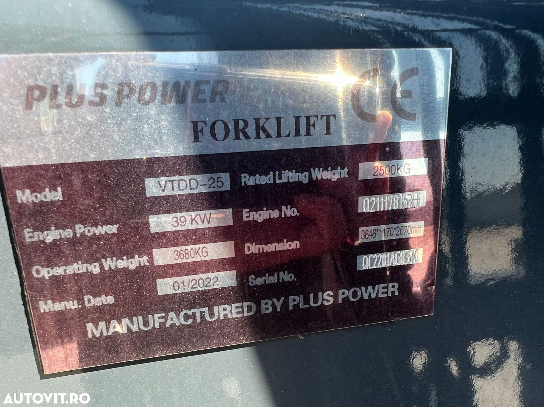 Plus Power VTDD-25 Stivuitor - 6