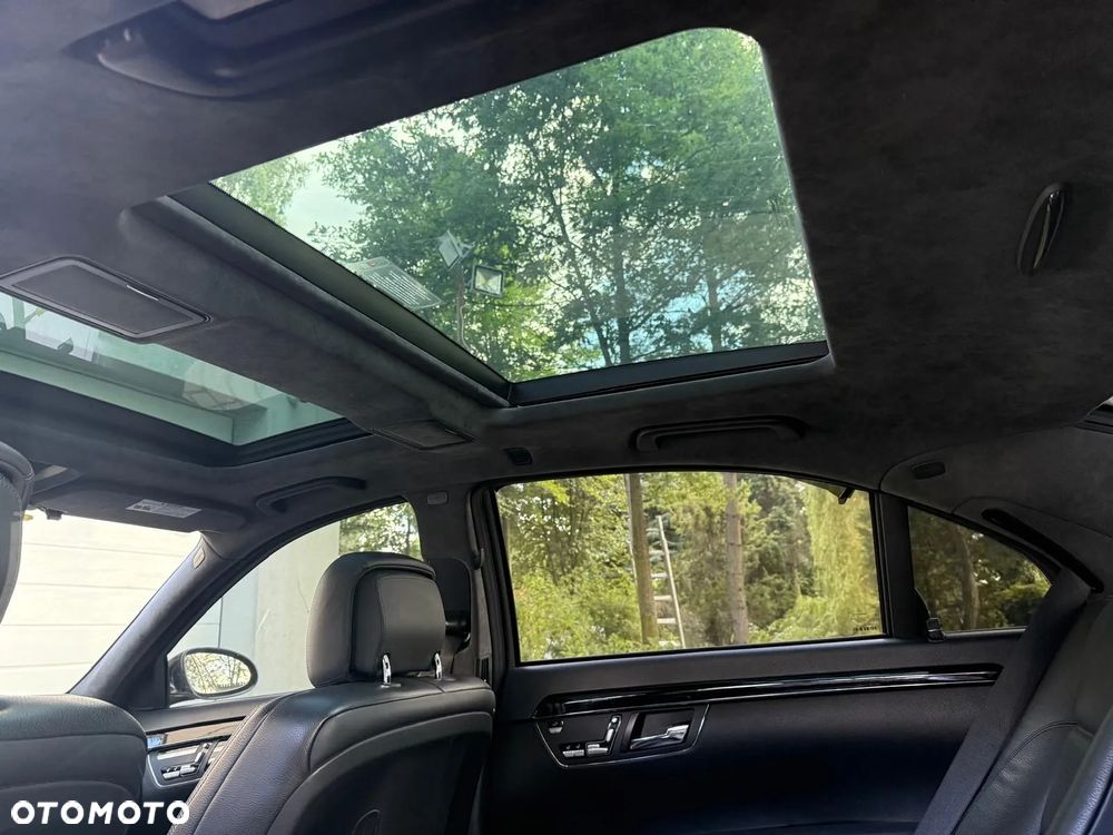 kompletna podsufitka czarna alcantara alkantara mercedes w221 long panorama - 1