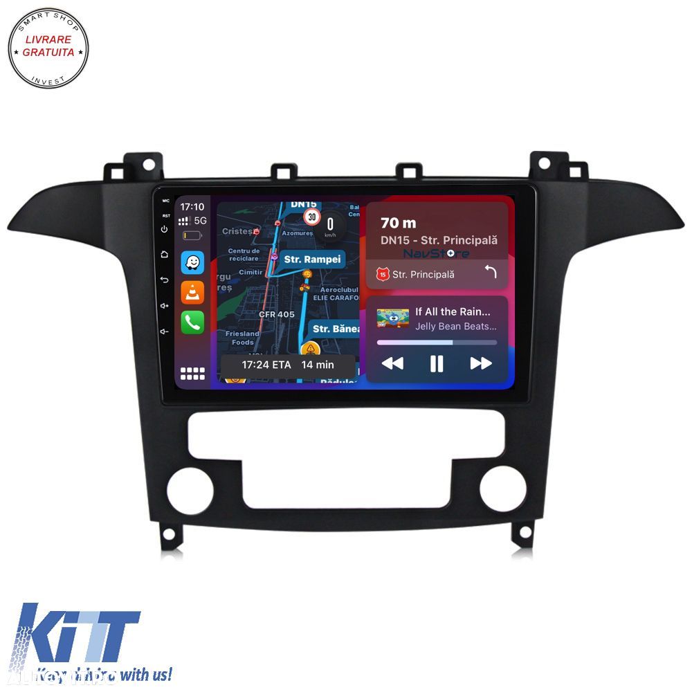 Navigatie Android Dedicata Ford S-Max (2006 - 2015) 9Inch, 4Gb Ram, 64Gb Stocare, - livrare gratuita - 2