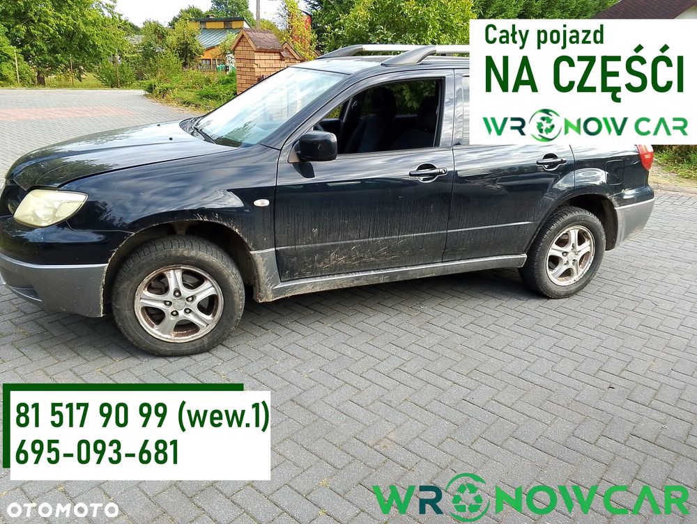 Mitsubishi Outlander CU0W (I) (01-06.) 2.0 B 136KM. Silnik 4G63 Skrzynia F5M42 lakier X42A.Cały na części. GWARANCJA !!!  Przód Tył Zestaw Komplet Drzwi Klapa Zderzak Błotnik Maska Grill Atrapa Szyba Pas Lampa Lusterko Boczki Fotel Kanapa Kokpit Deska Rozdzielcza Przełącznik Włącznik Sterownik Przewody Wiązka Instalacja Moduł Komputer Czujnik Listwa Pompa Alternator Wtryski Głowica Rozrusznik Kompresor Sprzęgło Dwumas Silnik Skrzynia ABS Klimatyzacji Paliwa Wspomagania Kolektor Turbina Przepustnica Zawór Chłodnica Koło Hak Belka Sanki Zawieszenie Mcpherson Półoś Amortyzator Wydech Tłumik Zacisk Most - 1