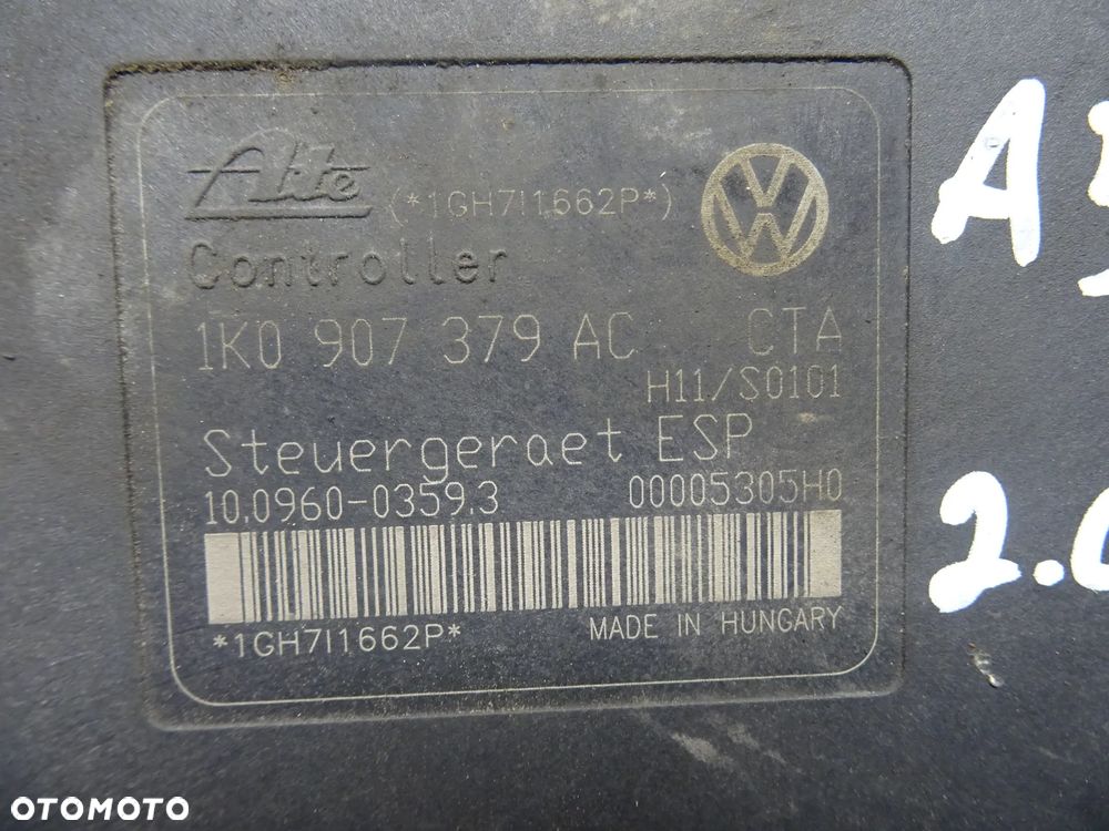 AUDI A3 8P 03-07 2.0 TDI POMPA HAMULCOWA ABS 1K0907379AC - 6