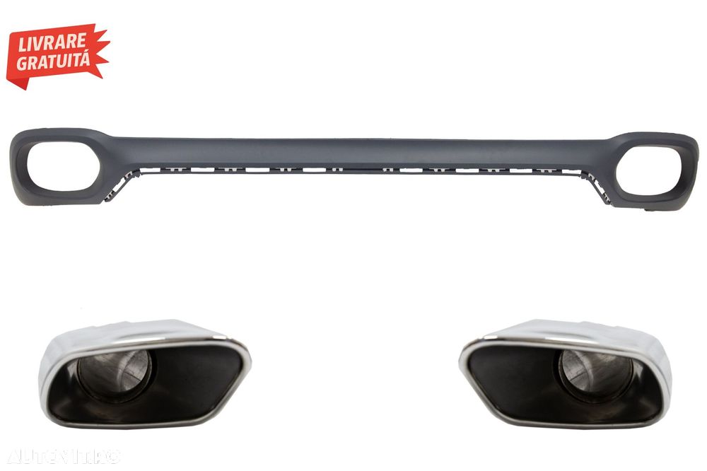 Difuzor Bara Spate si Ornamente Evacuare BMW X6 F16 V8 M-tech Design- livrare gratuita - 1