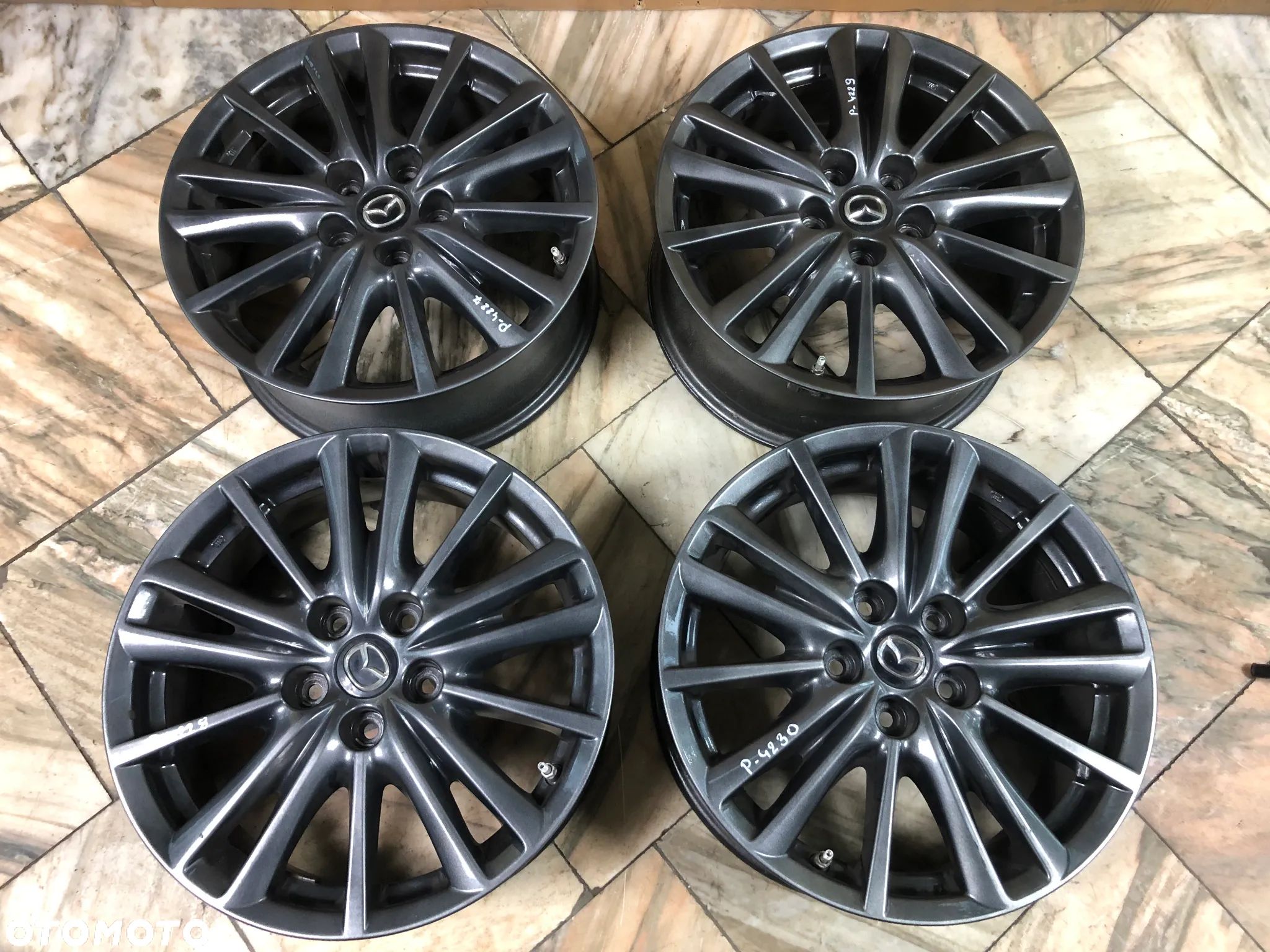 Felgi Aluminiowe Alufelgi R17 5x114,3 67,1 7J ET 45- Komplet -Mazda 6 CX3 Stan BDB. - Gwarancja Wysyłka Montaż - 1