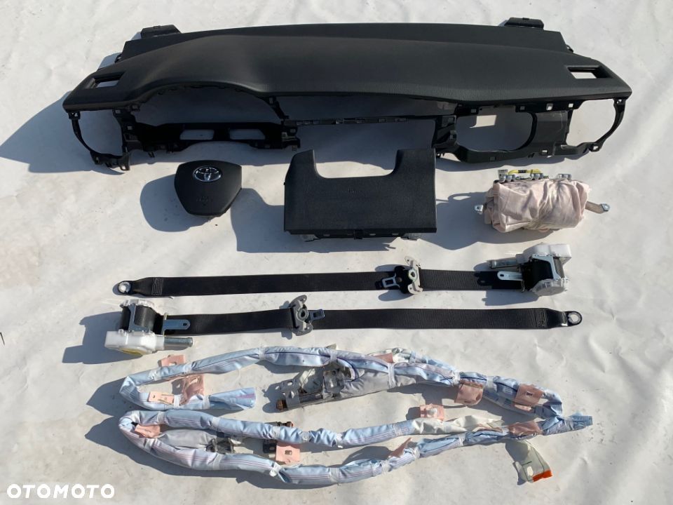 TOYOTA COROLLA E16 AURIS 2 II DESKA KONSOLA KOKPIT PULPITY PÓŁKA PODUSZKI AIRBAG PASY PAS KURTYNY !! - 1