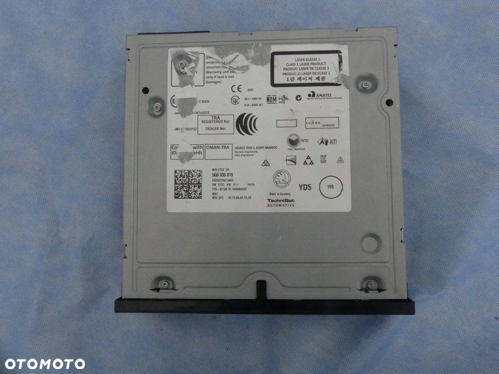 dw skoda fabia 3 czytnik nawigacji 5q0035819 - 5