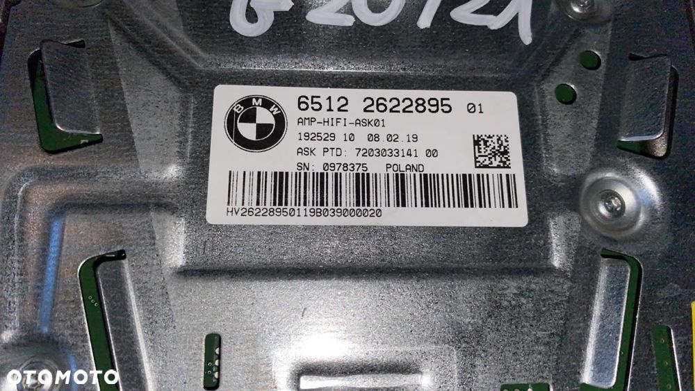 BMW 3 G20 G21 WZMACNIACZ AUDIO HIFI 2622895 - 4