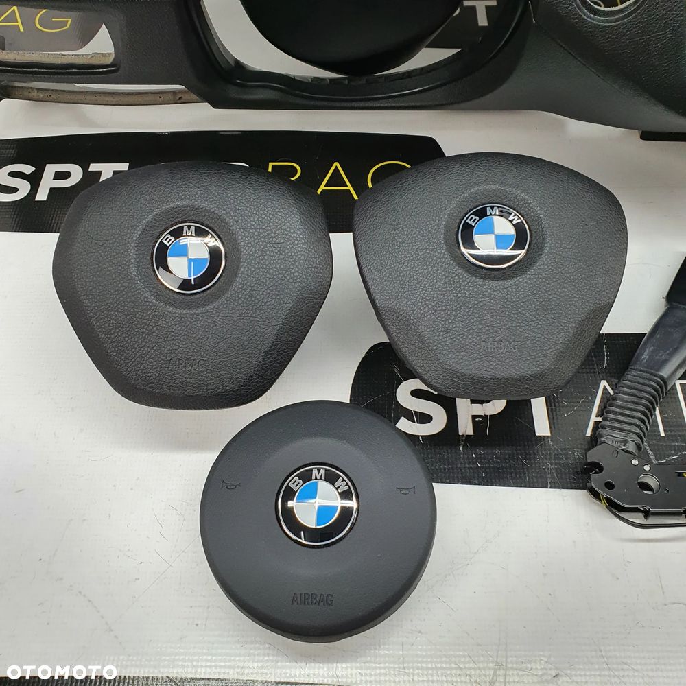 BMW F20 F21 DESKA ROZDZIELCZA KONSOLA KOKPIT PULPIT PODUSZKI AIRBAG AIR BAG NAPINACZE KIT SET - 7