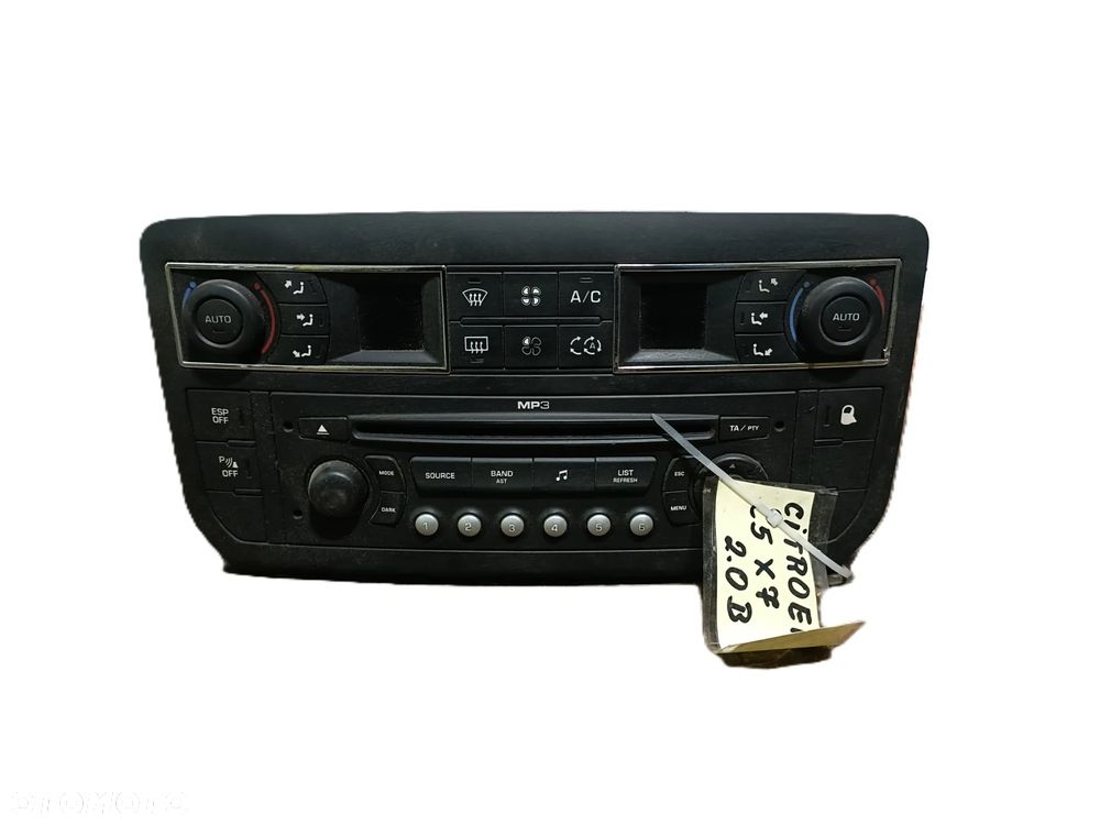 CITROEN C5 X7 08-17 r. radioodtwarzacz RADIO 9664513277  ** - 1