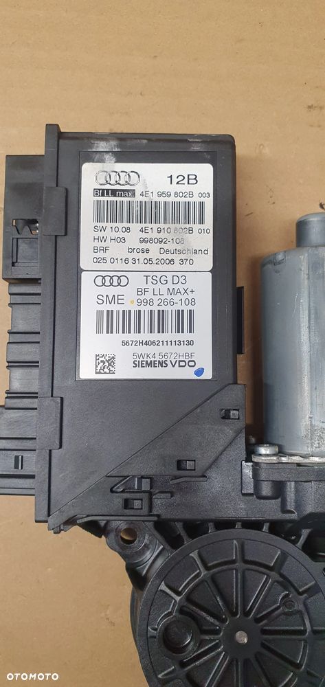 Silniczek szyby prawy przód przedni prawy Audi A8 D3 4E1959802B - 5