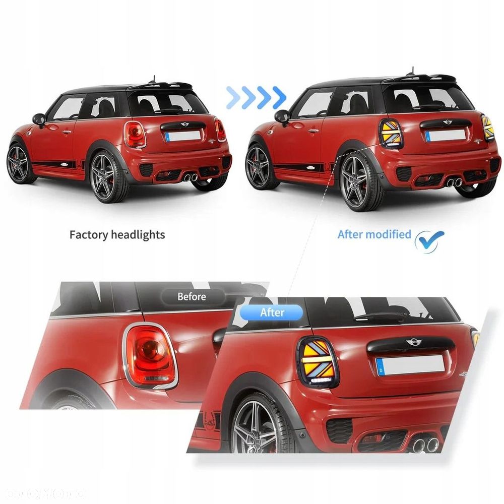 Lampy tylne L+R kpl Vland Led Tuning Black Mini Cooper f55 f56 f57 2014-17 - 11