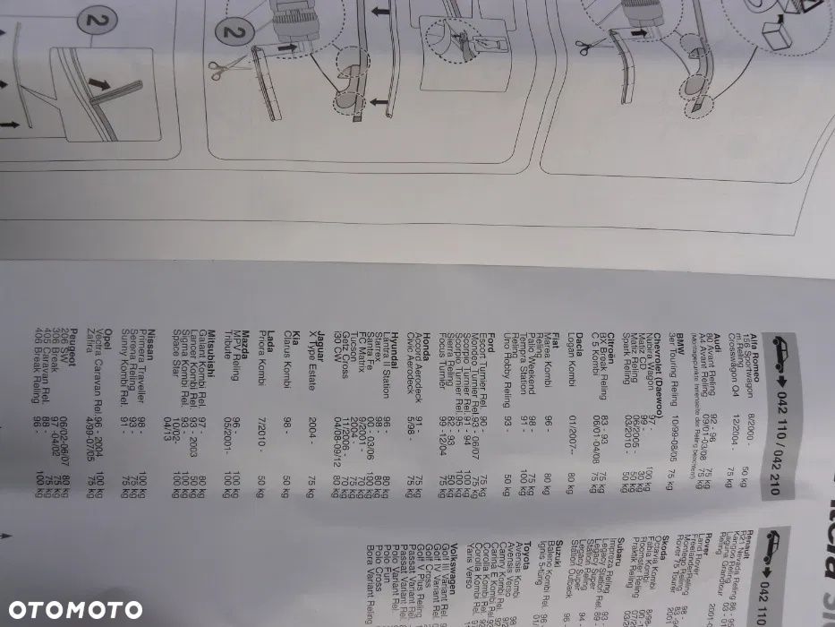 Renault Kangoo 1 / Laguna 1 bagażnik dachowy Atera klucz NOWY - 6