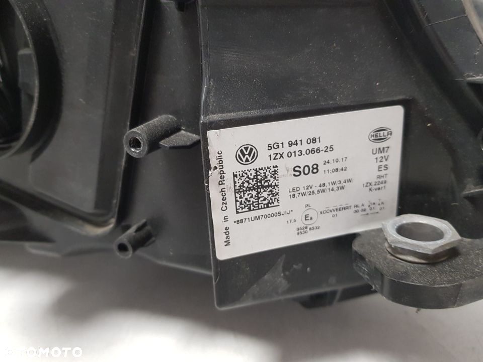 VW GOLF 7 VII LIFT LAMPA LEWA PRZEDNIA PRZÓD REFLEKTOR FULL LED 5G1941081 - 6