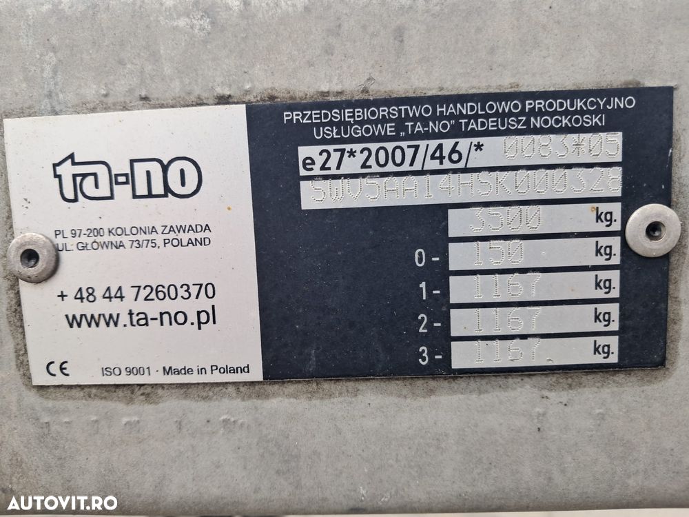Alta TA-NO TRIO 35.85 STANDARD REMORCA TRANSPORT AUTO - 6