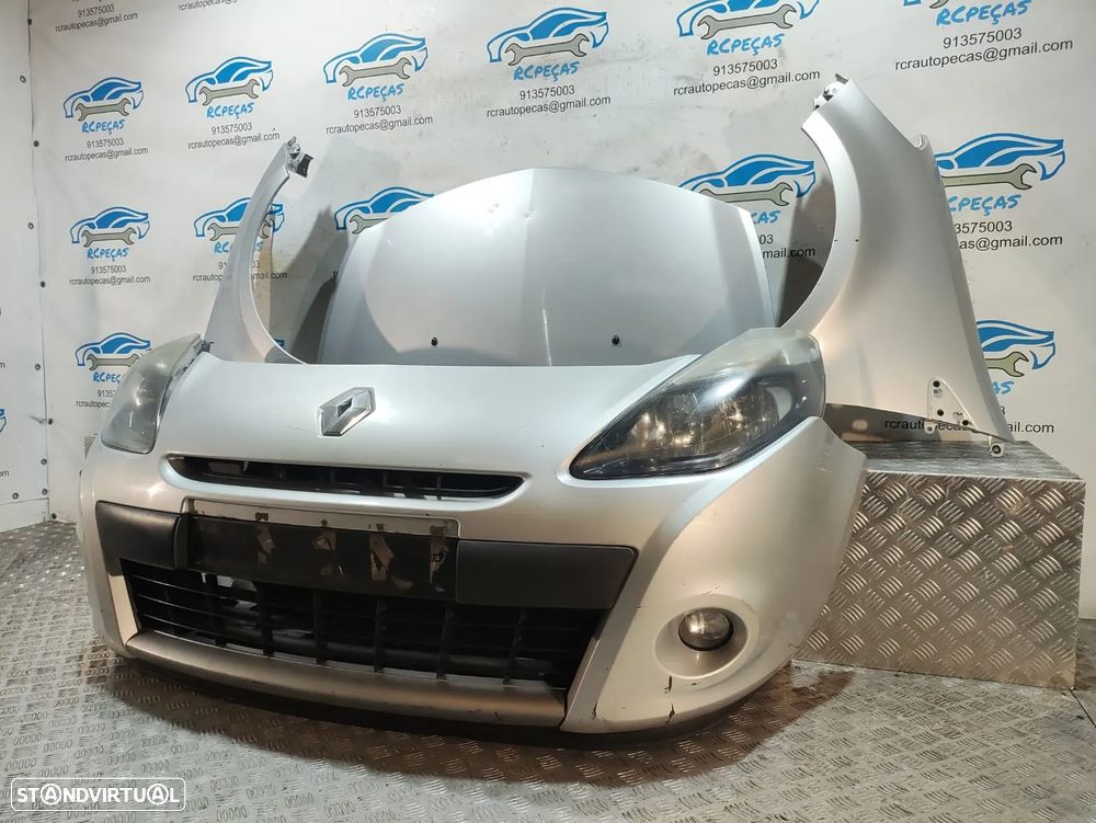 Frente Completa Renault Clio 3 Cinza - Mk3 Fase 2 - Parachoques | Farol | Simbolo | Guarda Lamas | Capo | Capot | Parachoque | Frontal | Guarda Lama | Farol | Radiador | Ventilador | Fibra - 11