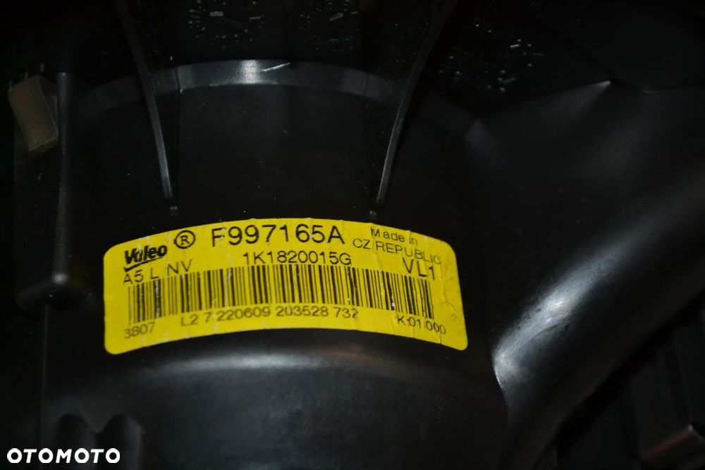 VW AUDI SEAT SKODA WENTYLATOR NAWIEWU WNĘTRZA OGRZEWANIA KLIMATYZACJI 1K1820015G - 3