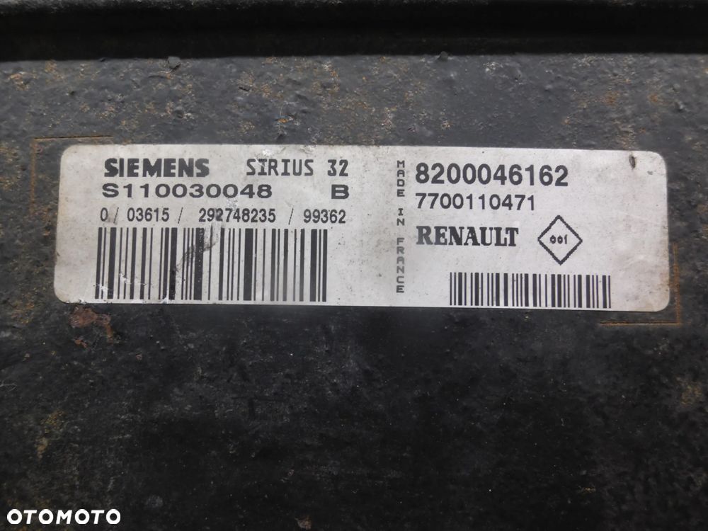 Komputer sterownik silnika Renault Megane 1.6 8200046162 7700110471 S110030048 B - 2
