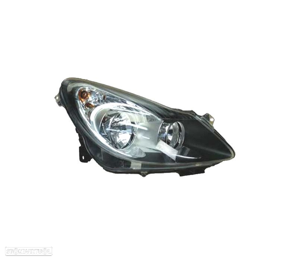 FAROL DIR OPTICAS PARA OPEL CORSA D 06- FUNDO PRETO