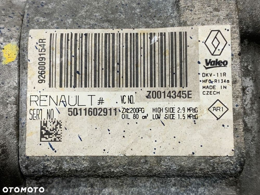 SPRĘŻARKA KLIMATYZACJI  DACIA DOKKER nadwozie wielkoprzestrzenne (MPV) (KE_) 2012 - 2022 1.6 61 kW - 4