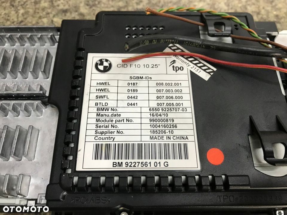 BMW F11 ekran wyswietlacz monitor nawigacji F10 FV - 4