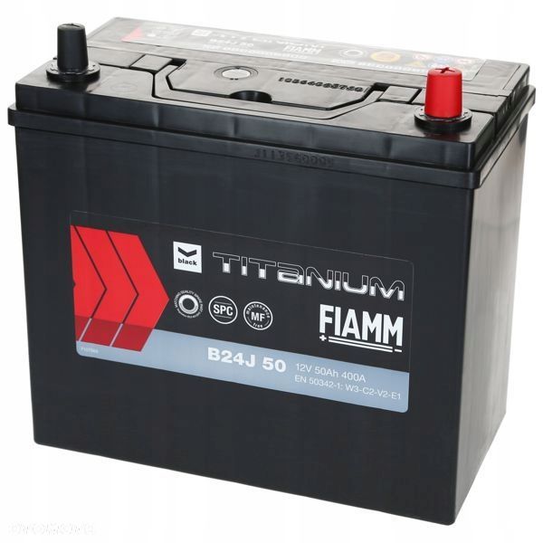 Akumulator FIAMM BLACK B24J 12V 50Ah 400A EN - 12 kg - 6