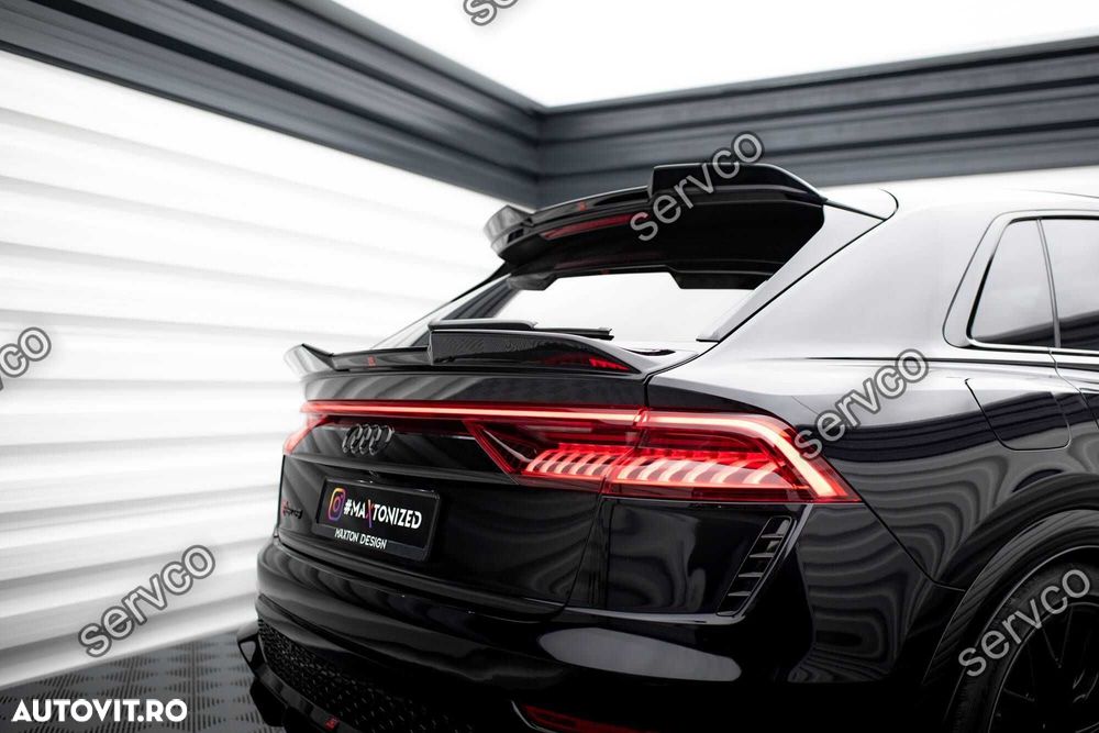 Eleron spoiler cap Audi Q8 Sline SQ8 RSQ8 Mk1 2019- v6 - Maxton Design - 3