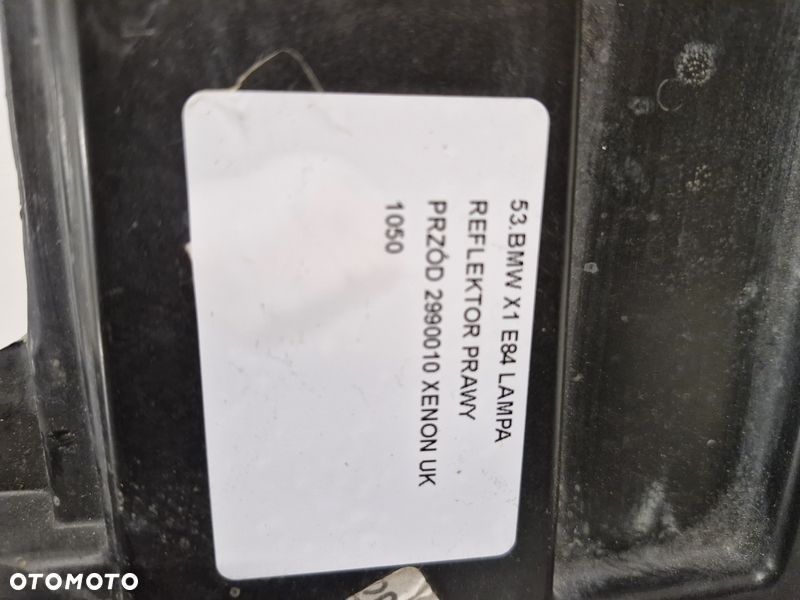 BMW X1 E84 LAMPA REFLEKTOR PRAWY PRZÓD 2990010 XENON UK - 14