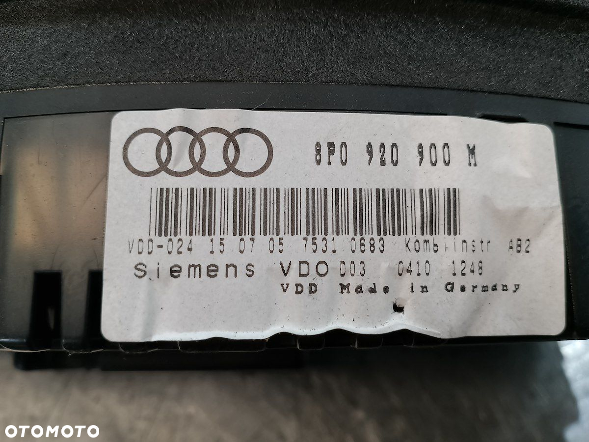 LICZNIK AUDI A3 ( 8P1 ) 8P0920900M  1.6 FSI - 7