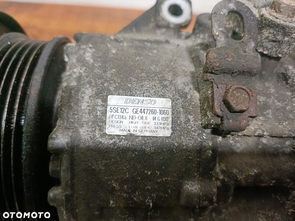 TOYOTA AVENSIS II T25 03-09 2,0 D4D sprężarka kompresor klimatyzacji DENSO 447260-1060 * - 5