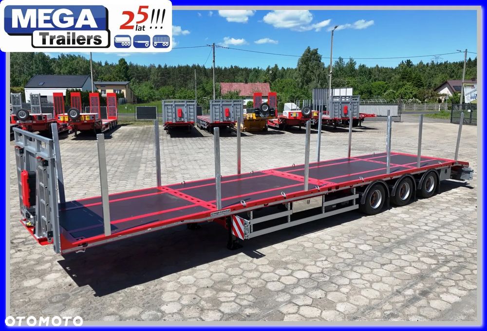 Inny PLATFORMA Mega osie 19,5 BPW, zamki kontenerowe, skos do najazdów !!! - 2