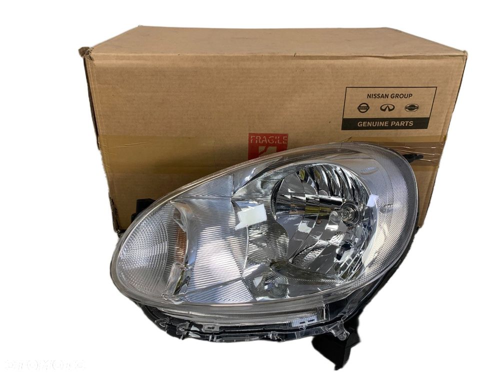 NOWA ORYGINALNA LAMPA LEWA PRZEDNIA NISSAN MICRA K13 LIFT 10-13 26060-1HB0B 260601HB0B - 1