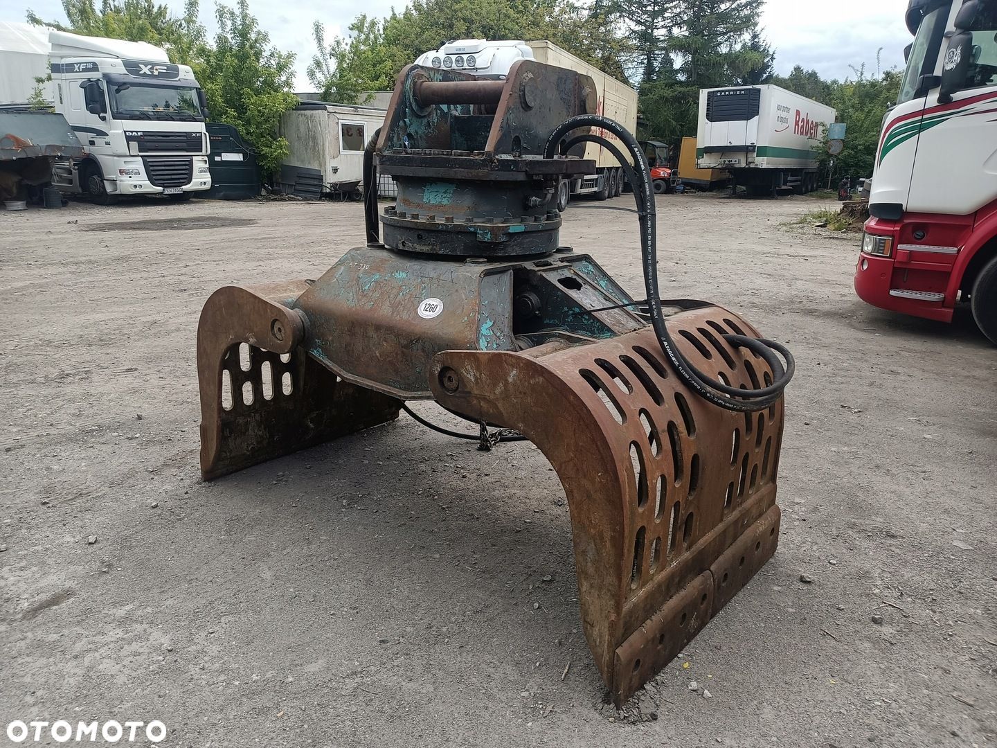 Chwytak wyburzeniowy sortujący ażurowy obrotowy cat jcb sworznie 80 mm duży - 1