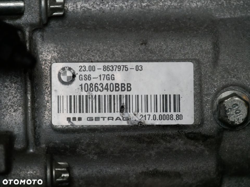 SKRZYNIA BIEGÓW BMW 3 F30 2.0B 16' GS6-17GG 8637975-03 - 3