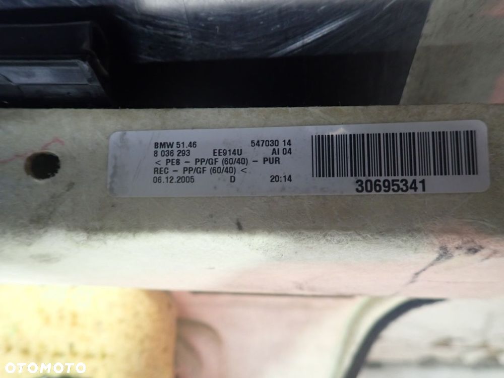 PÓŁKA TYLNA ROLETA BMW E90 325I 2.5 54703014 - 6