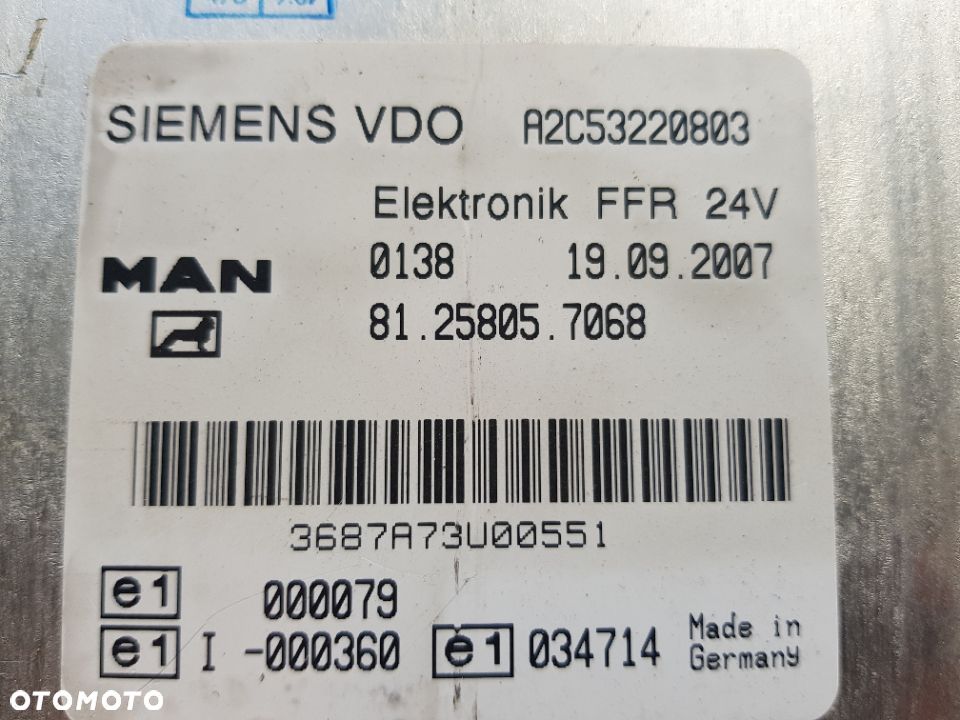STEROWNIK FFR MAN TGA TGS TGX 81258057068 - 2