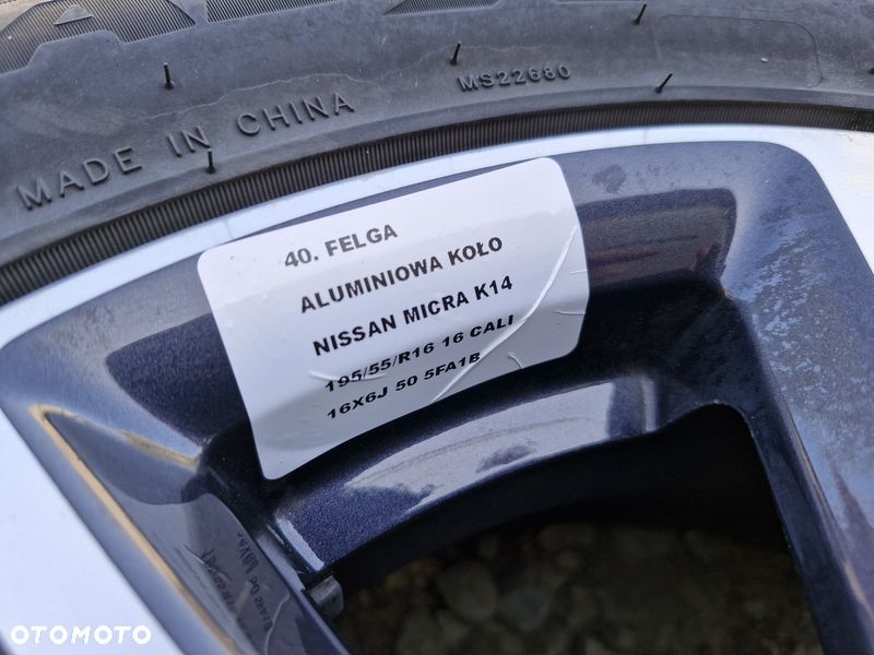 NISSAN MICRA K14 FELGA ALUMINIOWA 6.0 16 CALI ET50 4X100 KOŁO 5FA1B - 4