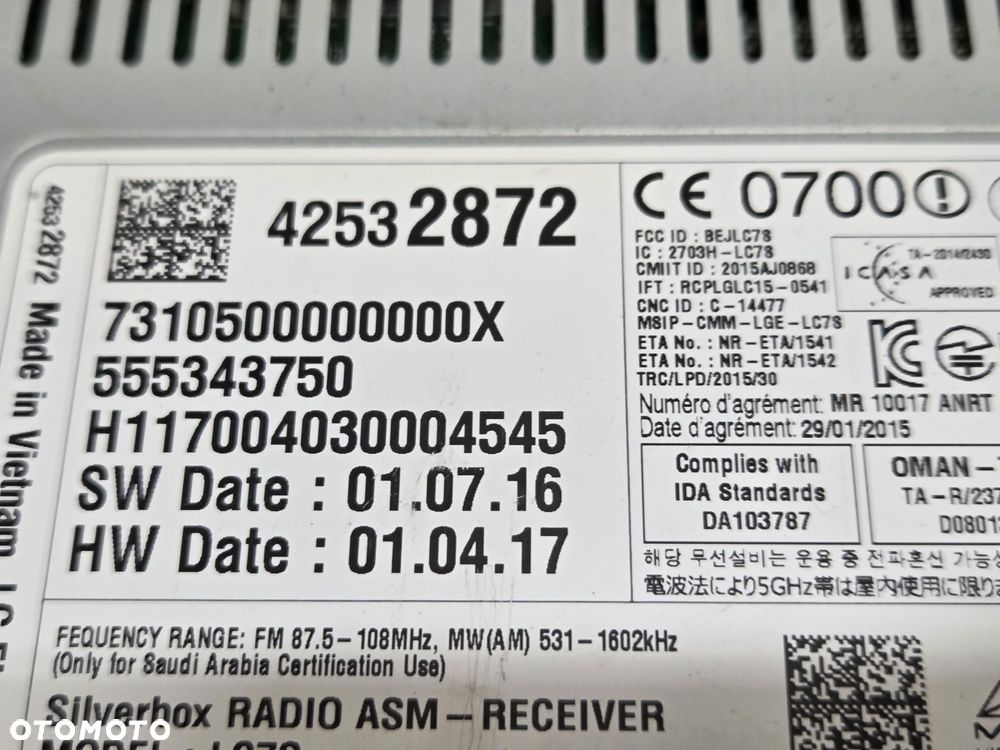 RADIO NAVI NAWIGACJA 42532872 OPEL ASTRA V K - 7