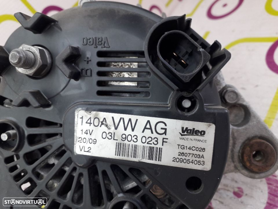 Alternador Volkswagen Golf VI 1.9 TDi 110Cv de 2009 - Ref: 03L903023F - NO50166 - 3