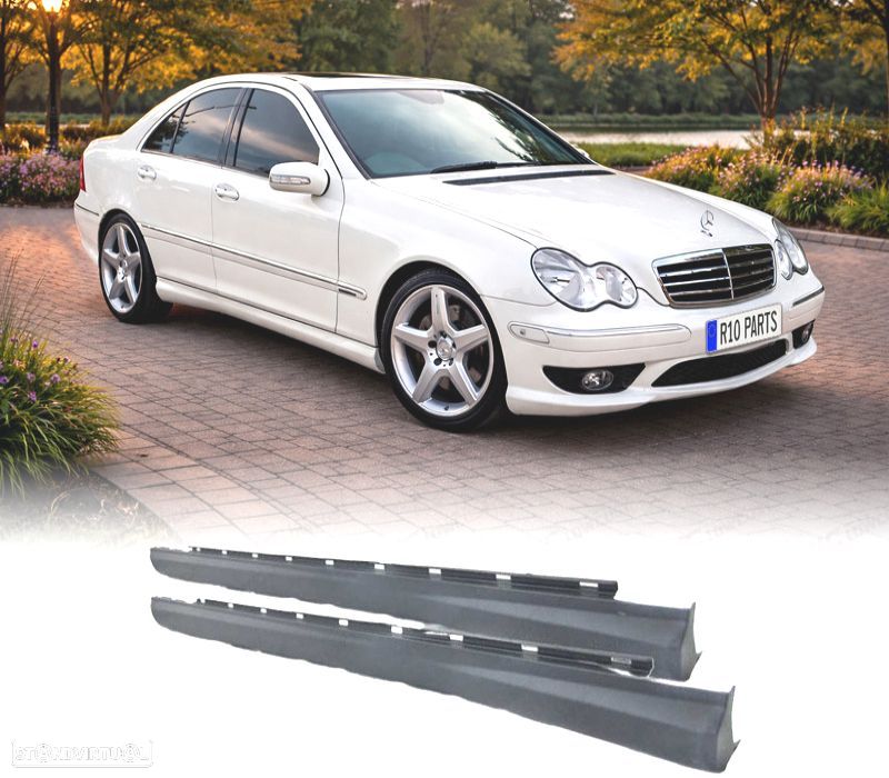 EMBALADEIRAS LATERAIS MERCEDES W203 00-07 LOOK AMG - 1