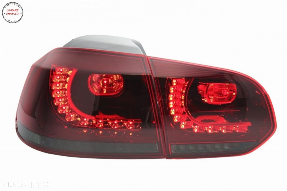 Grila Centrala VW Golf 6 VI (2008-2012) Golf 7 U Design cu Red Strip GTI LED dinam- livrare gratuita - 8