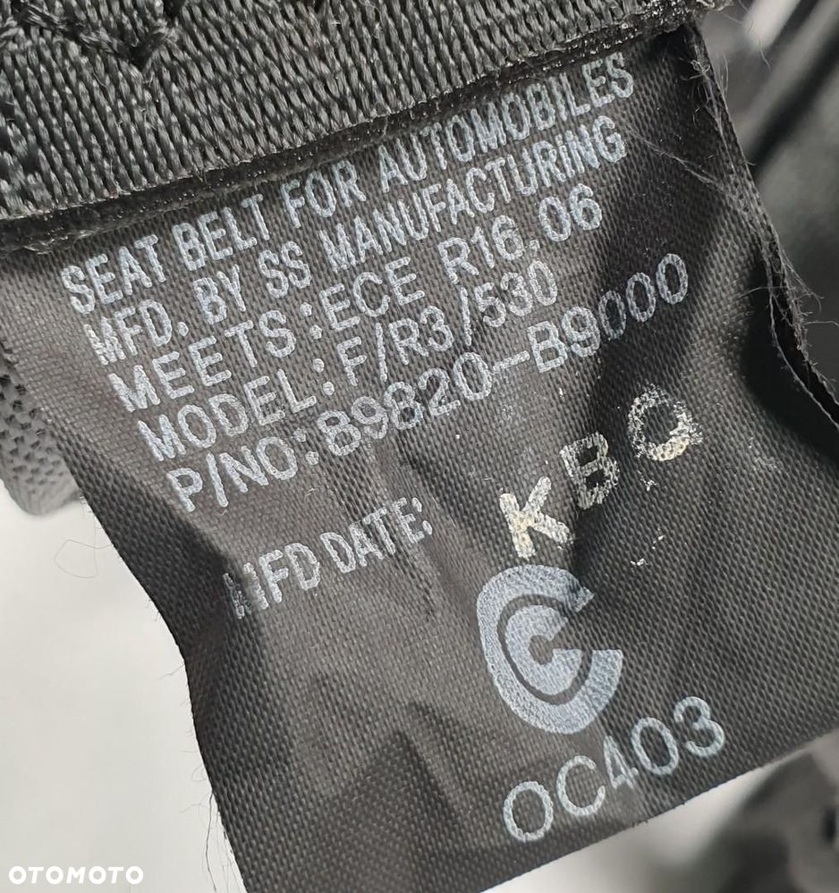 PAS PRAWY TYŁ TYLNY HYUNDAI I10 II 89820-B9000 - 3