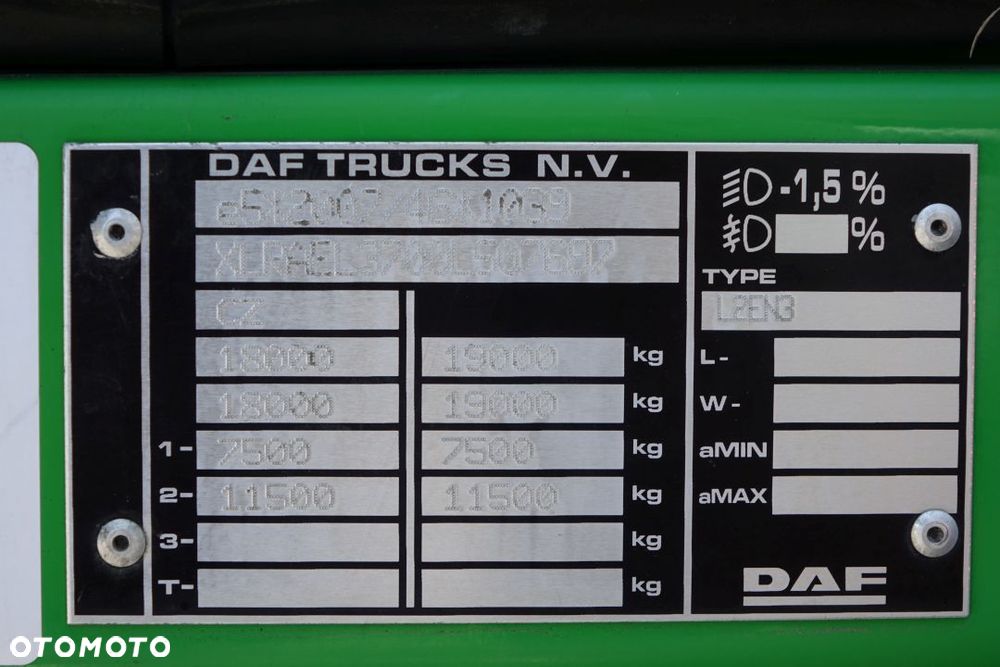 DAF LF 320 EURO 6/ CHŁODNIA PLASTOBLOK / CARRIER SUPRA 850Mt / AUTOMAT / DRZWI / WINDA ZAŁADUNKOWA - 36