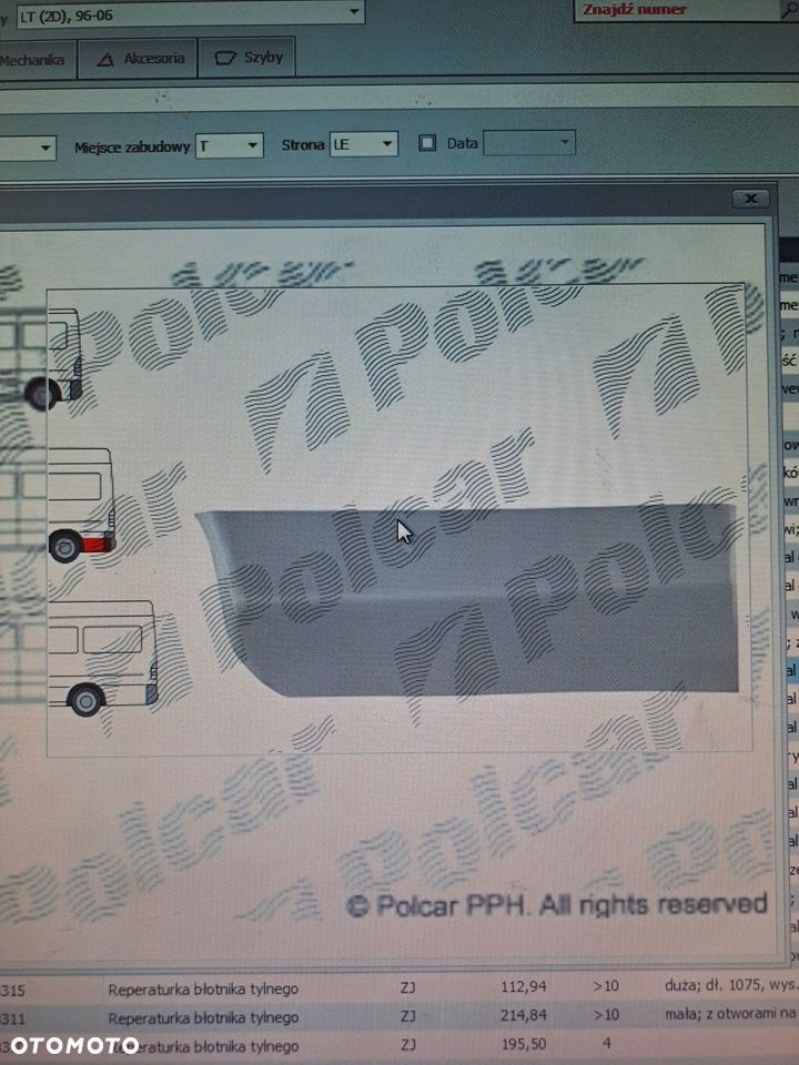 vw lt 28 35 95-06 reperaturka poszycie boku prawy tył średni średniak - 3