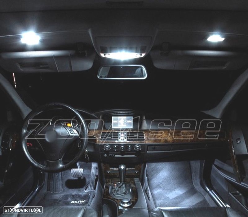 KIT COMPLETO 18 LAMPADAS LED INTERIOR BMW E60 E61 M5 520I 523I 530I XDRIVE 520D 525D 535D 530D SEDAN - 5