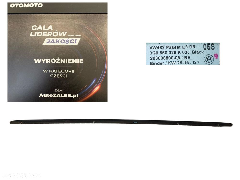 RELINGI DACHOWE RELING VW PASSAT B8 VARIANT KOMBI 12-24 PRAWY PRAWA 3G9860026K - 1