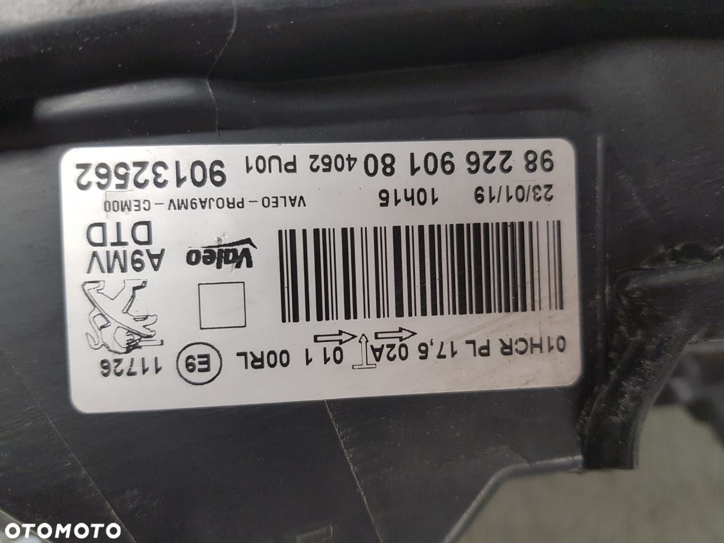 PEUGEOT 208 LIFT LED LAMPA PRAWA PRZEDNIA PRZÓD EUROPA ORYGINAŁ 9822690180 - 8