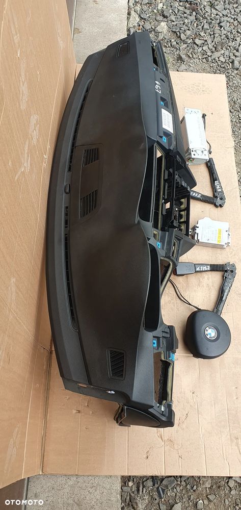 Konsola AIRBAG pasy poduszki sensor pod NAVI BMW 3 E90 E91 komplet - 3