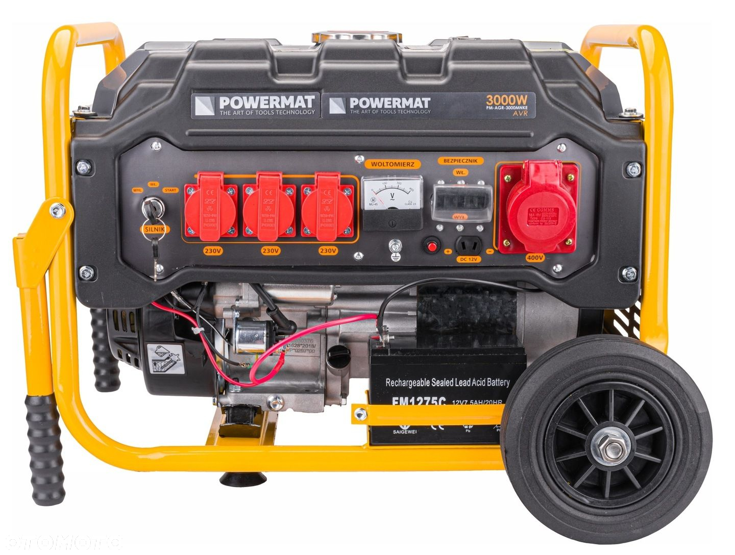 AGREGAT PRĄDOTWÓRCZY 7KM 230V/400V 3000W ELEKTRYCZNY ROZRUCH  2x OLEJ 0,6L - 4