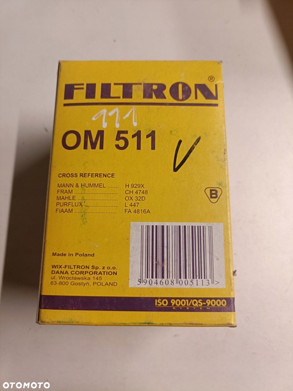 Mercedes W114 W123 W111 W460 W116 W126 R107 FILTR OLEJU OM511 - 1