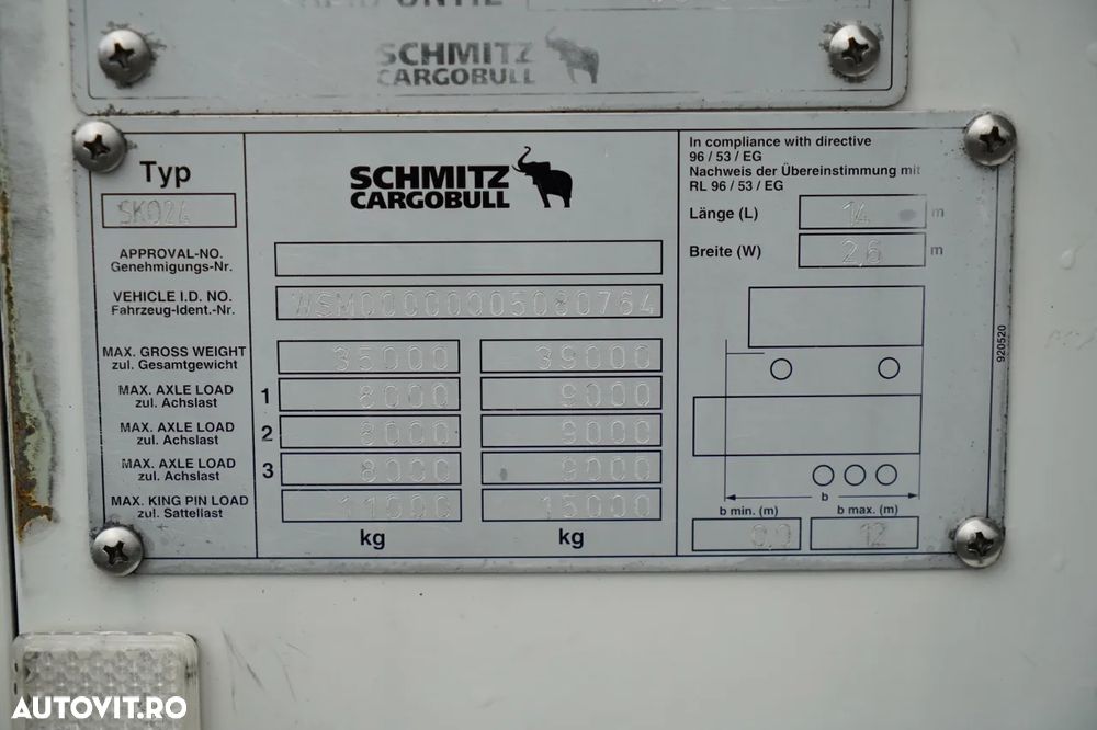 Schmitz Cargobull REFRIGERAT / THERMO KING SLX 300 / RIDICARE CU CÂRLIG / RIDICARE CU CÂRLIG / AXĂ RIDICABILĂ / COȘ PENTRU PALEȚI - 27